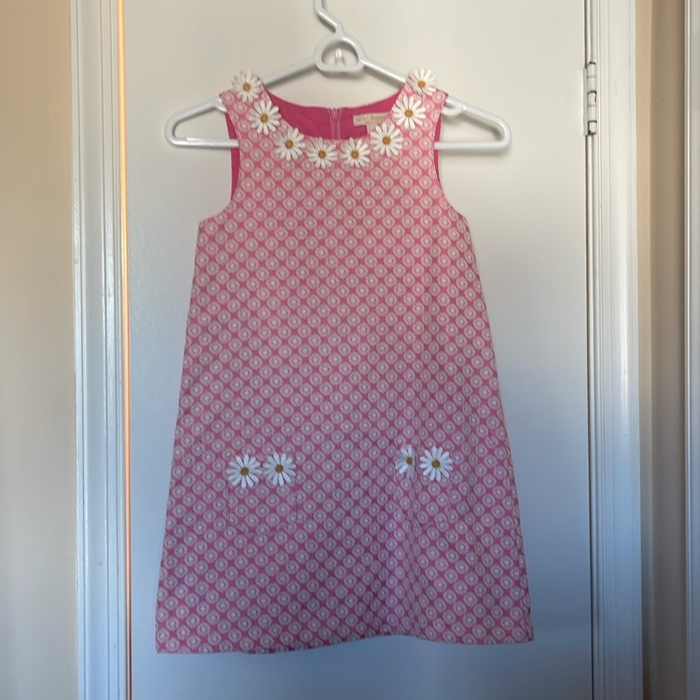 Pink and White Floral Dress